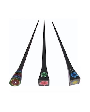 Painted Wooden Hair Pins