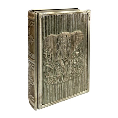 20% OFF - Metal Book Box with Elephant Design*