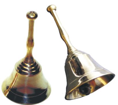 Hand held brass bell larger 
