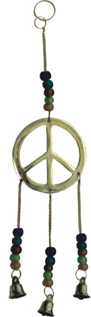 Peace sign with beads, bells