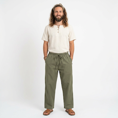 Men's Cotton 4 Pocket Pants Plain