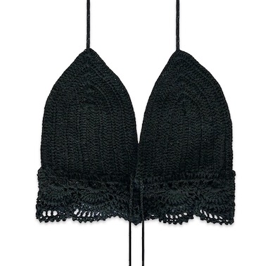 Crochet Midriff Tie-Up Top