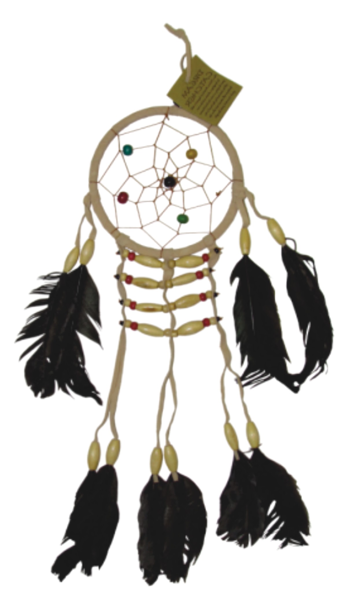 12cm big feathers, beaded American indian look dreamcatcher