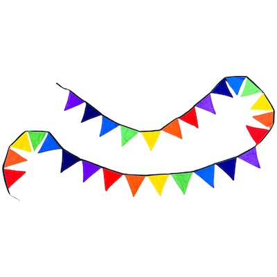 28 Flag String Rainbow
