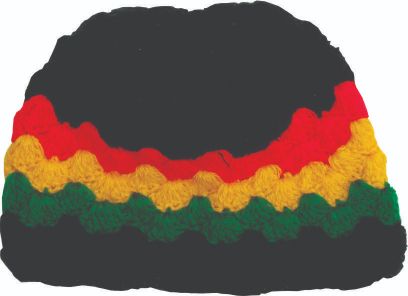 Woven Hat, Rasta design, acrylic material
