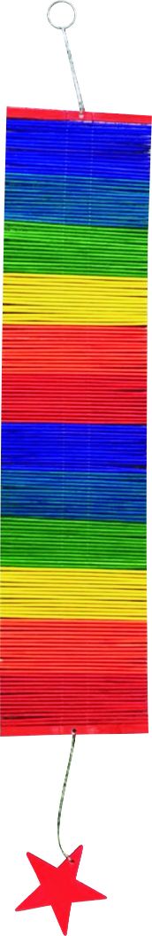 Painted thin bamboo rainbow mobile 50 x 12cm