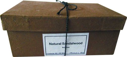 Natural Sandalwood 10 Stick Incense (Box of 100)
