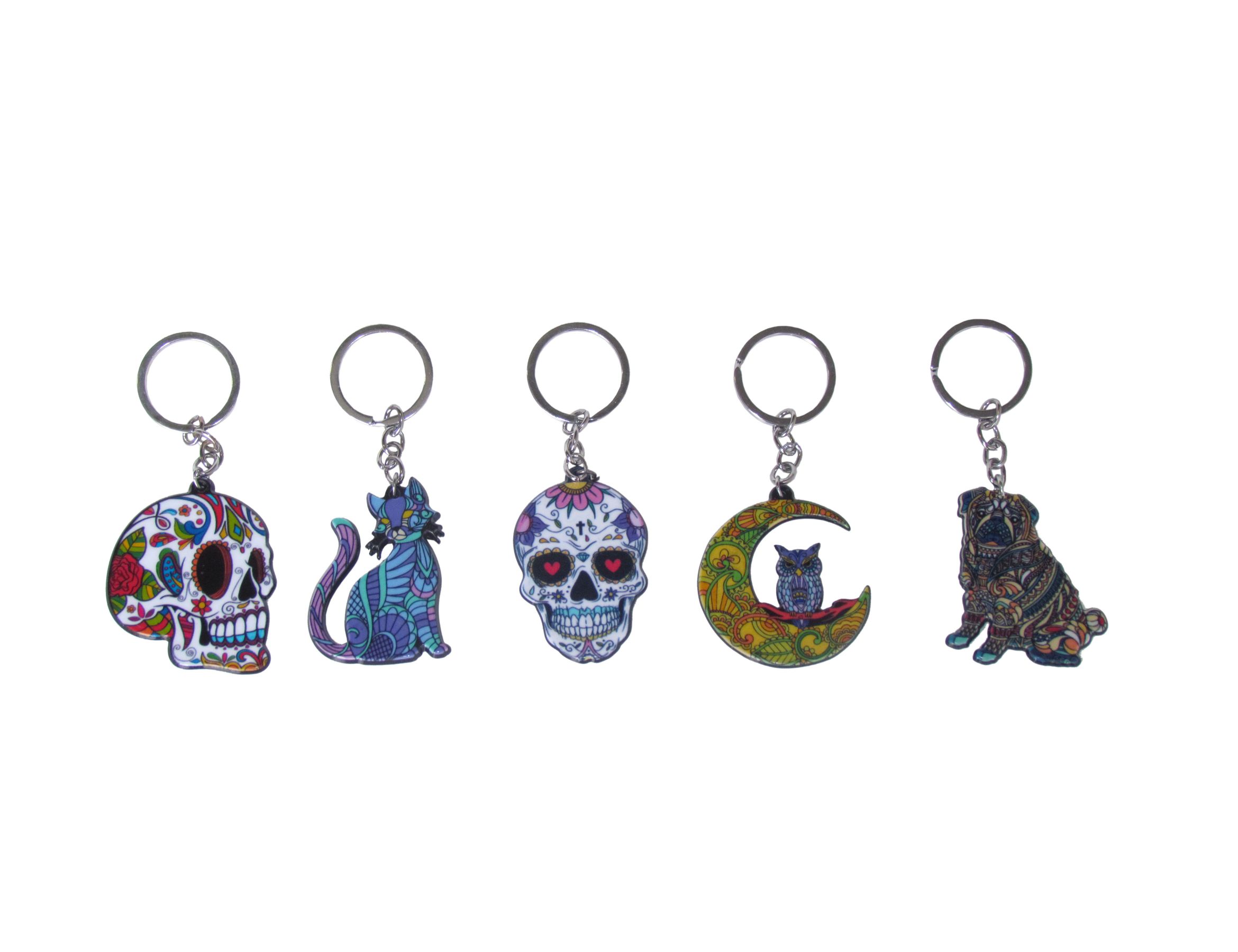 Double-sided Printed Key Rings Assorted