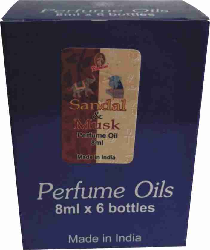 Kamini Sandal & Musk Perfume Oils Box Of 6