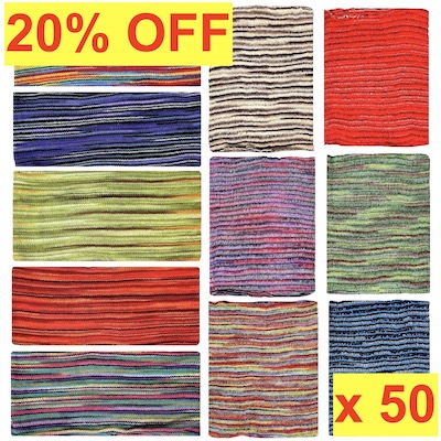 20% OFF - 50pcs Colourful Stretchy Cotton Nepalese Headband (Mix of Stitched/Unstitched)