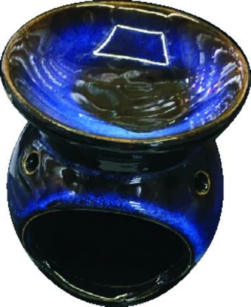 Ceramic round top oil burner, small