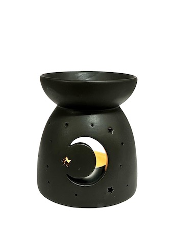 Crescent Moon and Stars Ceramic Oil Burner