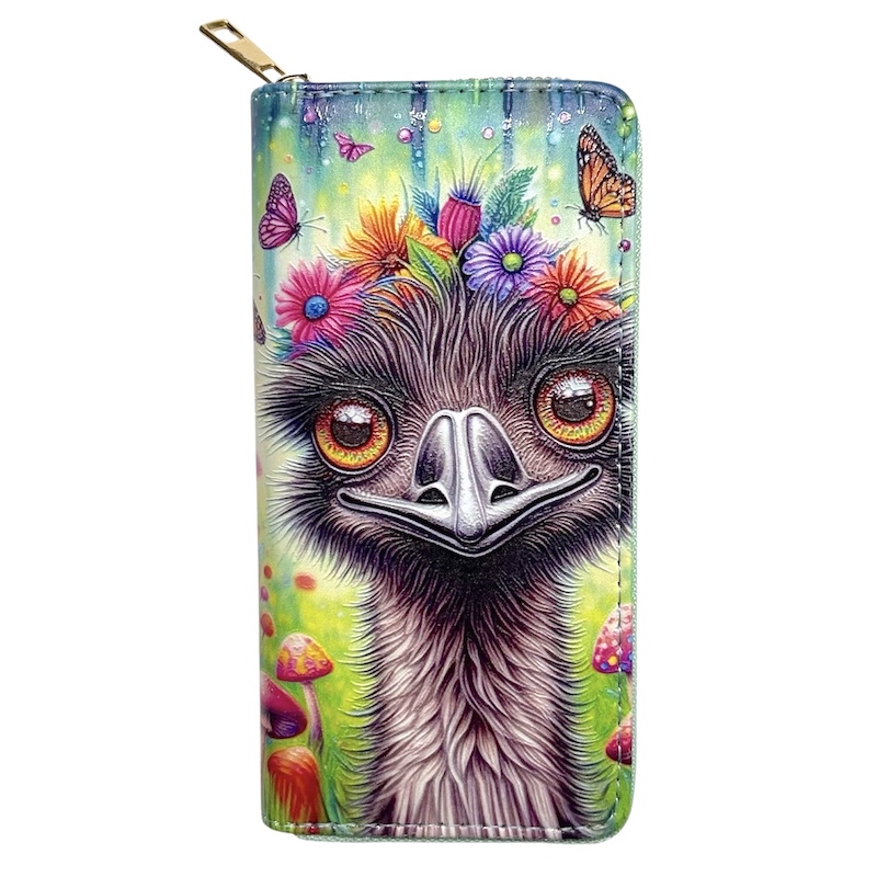 Emu Large Digital Print Purse