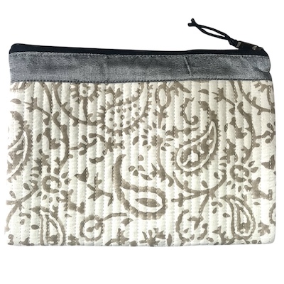 7 x 9 Inch Quilt Stitch Zip Purse