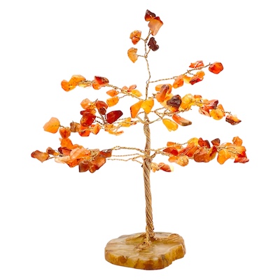100 Bead Carnelian Tree Flat Agate Base