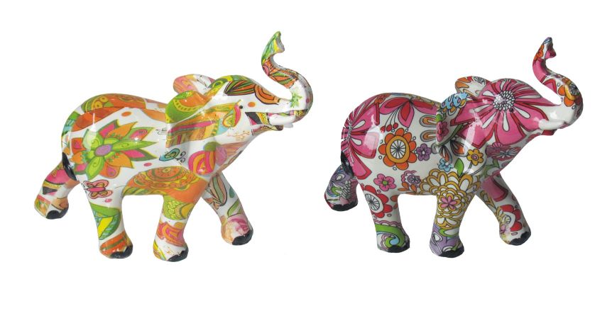 Paisley Resin Elephant