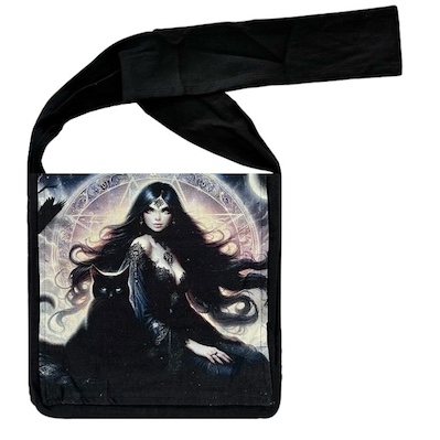 Gothic Lady Digital Print Cover Flap Bag