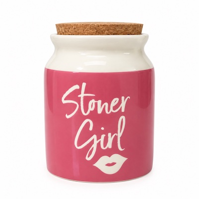 Stoner Girl Ceramic Stash Jar