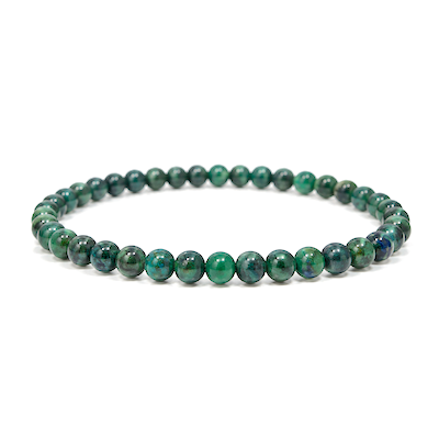 4mm Chrysocolla Lapis Beaded Bracelet