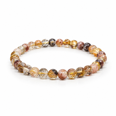 6mm Fire Quartz Beaded Bracelet 