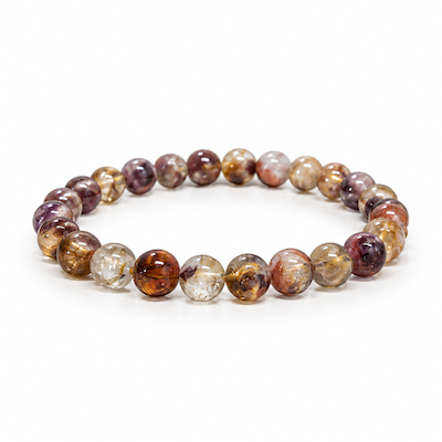 8mm Fire Quartz Beaded Bracelet