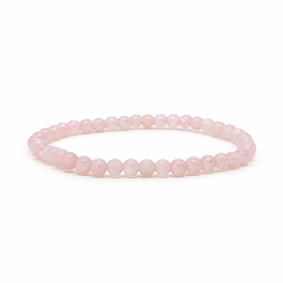 4mm Rose Quartz Beaded Bracelet