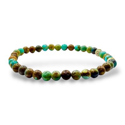 4mm Turquoise Natural Beaded Bracelet