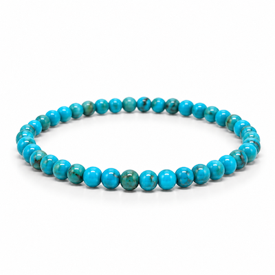 4mm Turquoise Look Beaded Bracelet
