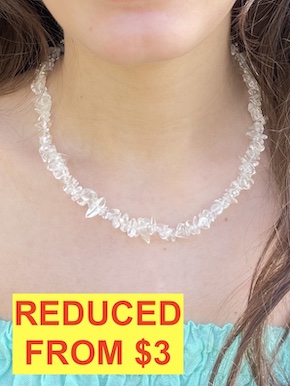 Clear Quartz Crystal Chip Necklace