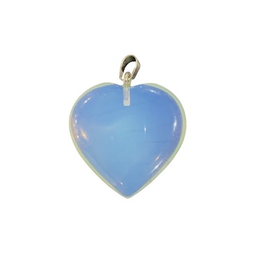 30mm Opalite Heart Pendant Manmade