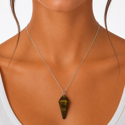 Tiger's Eye Pendulum Necklace
