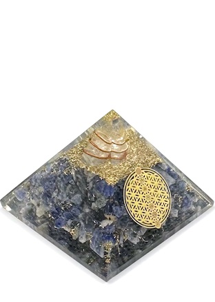 Small Sodalite Orgonite Pyramid 5.5cm
