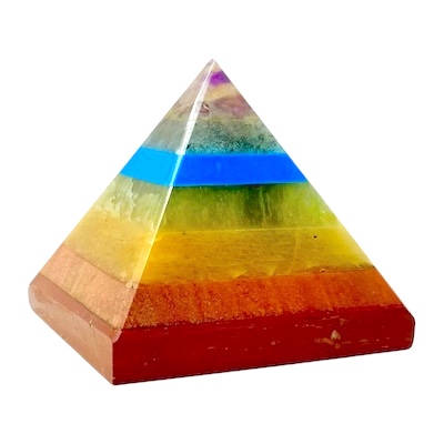 30% OFF - 3pcs Seven Chakra Gemstone Pyramid