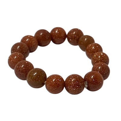 Gold Sandstone Beaded Ring