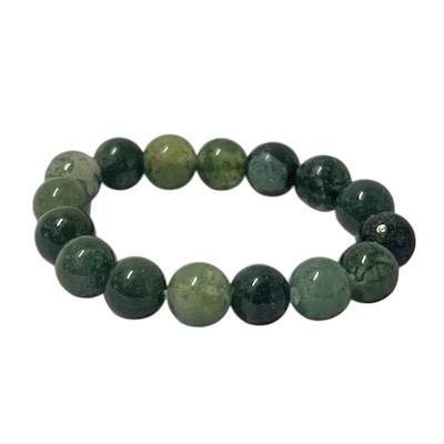 Moss Agate Beaded Ring