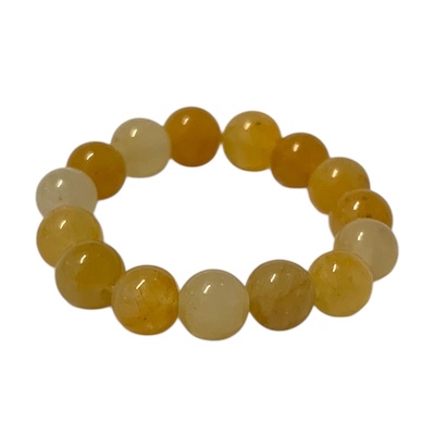 Yellow Jade Beaded Ring