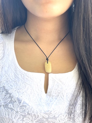 Yellow Aventurine Tumbled Stone Necklace 