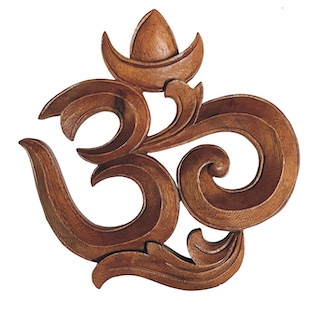 Wooden Plaque 25cm Om