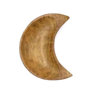 5 x 10cm Crescent Moon Bowl Wooden