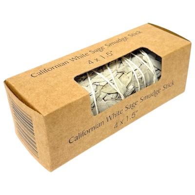 10cm White Sage Smudge Stick Boxed