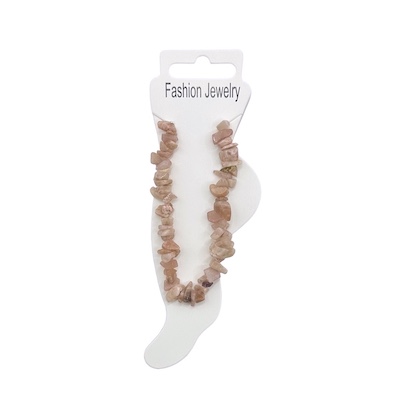 Sunstone Crystal Chip Anklet